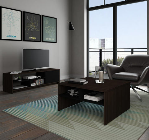 2-Piece set including a coffee table and a TV stand