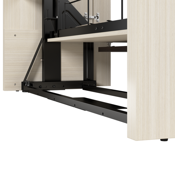 91W Queen Murphy Bed with Storage Cabinet