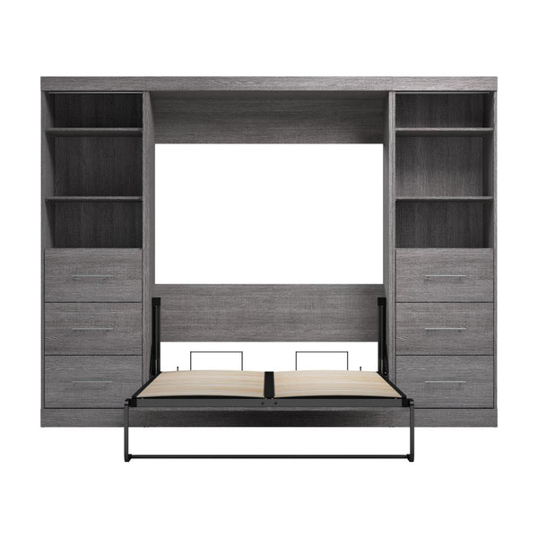 Full Murphy Bed and 2 Closet Organizers with Drawers (109W)