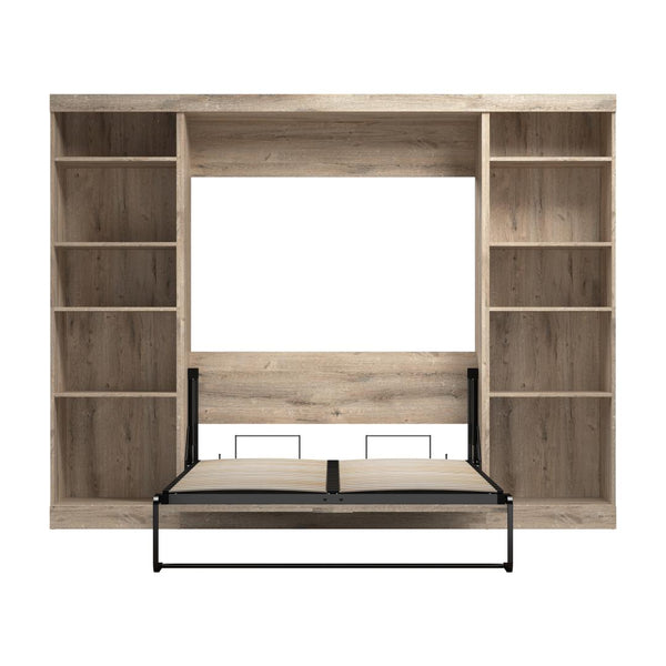 Full Murphy Bed with 2 Shelving Units (109W)