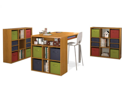 Arts and Craft Table with two bookcases