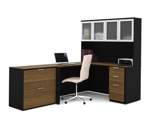 L-Shaped Workstation with Lateral File