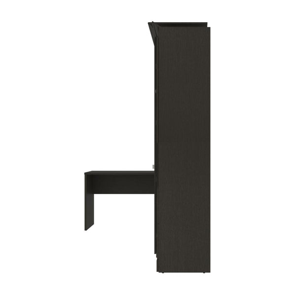 Queen Murphy Bed and 1 Storage Unit with Mobile Nightstand and Desk (118”)