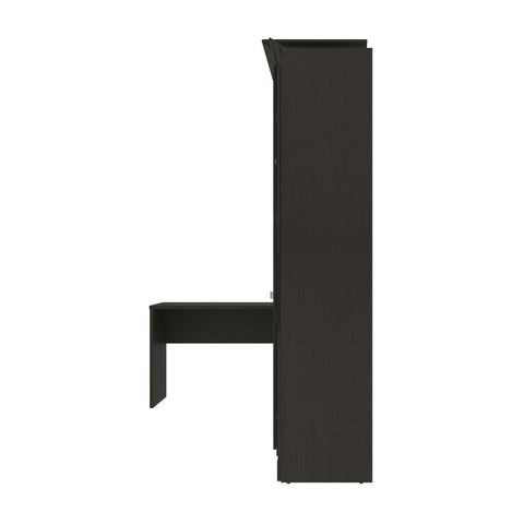 Queen Murphy Bed and 1 Storage Unit with Mobile Nightstand and Desk (118”)