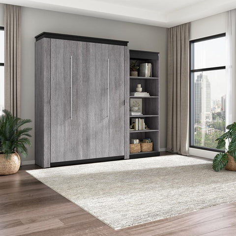 Queen Murphy Bed with Shelves (97W)
