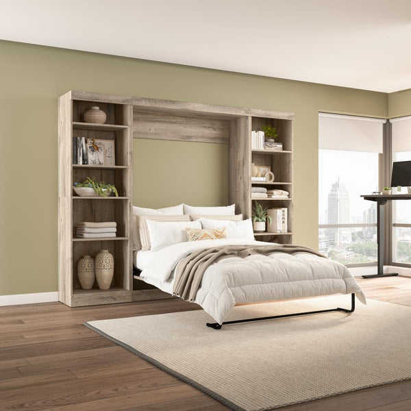 Full Murphy Bed with 2 Shelving Units (109W)