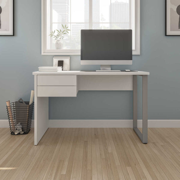 48W Small Table Desk with U-Shaped Metal Leg