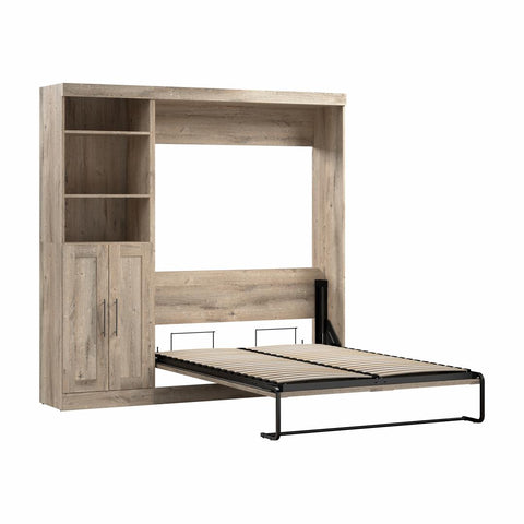 Full Murphy Bed and Closet Organizer with Doors (84W)