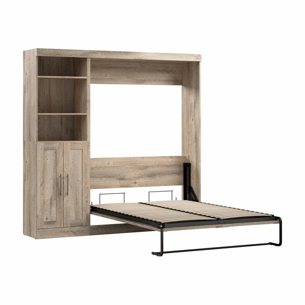 Full Murphy Bed and Closet Organizer with Doors (84W)