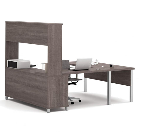 U-Shaped Executive Desk with Hutch