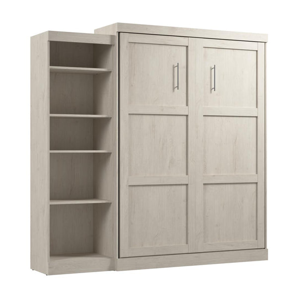 Queen Murphy Bed with Shelving Unit (90W)