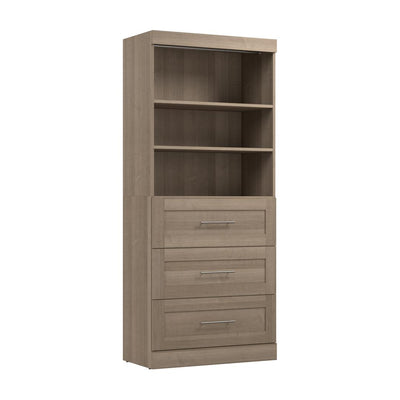 Contemporary Closet System with Drawers, 36W x 19D