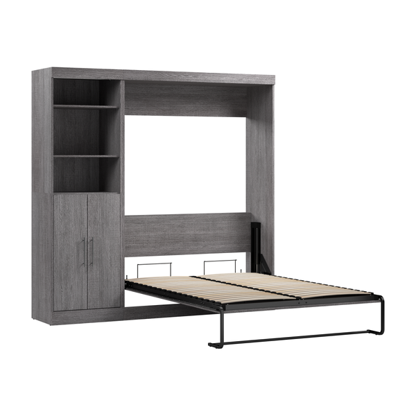 Full Murphy Bed and Closet Organizer with Doors (84W)