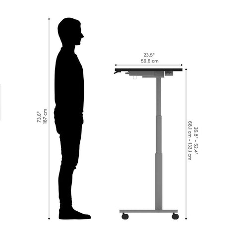 36W x 24D Small Standing Desk