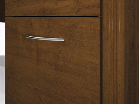 Credenza Desk with Hutch and Two Assembled Pedestals