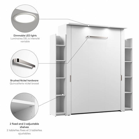 81W Full Murphy Bed with Shelves