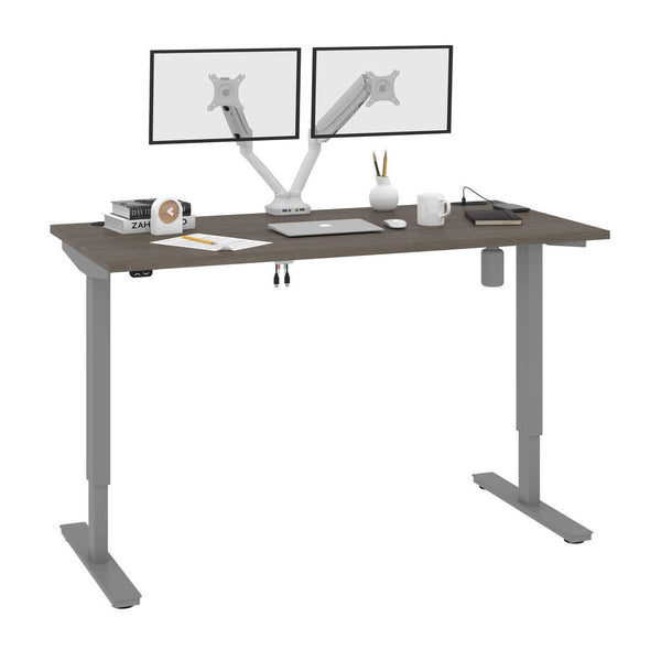 60W x 30D Standing Desk with Dual Monitor Arm