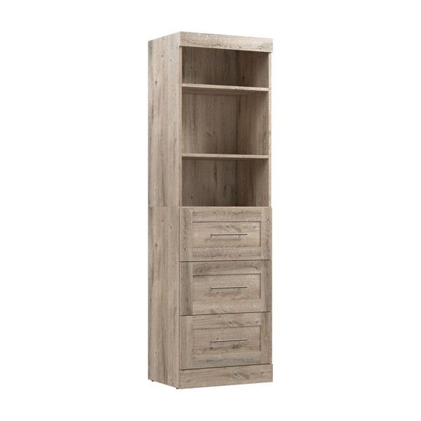 Contemporary Closet System with Drawers, 25W x 19D