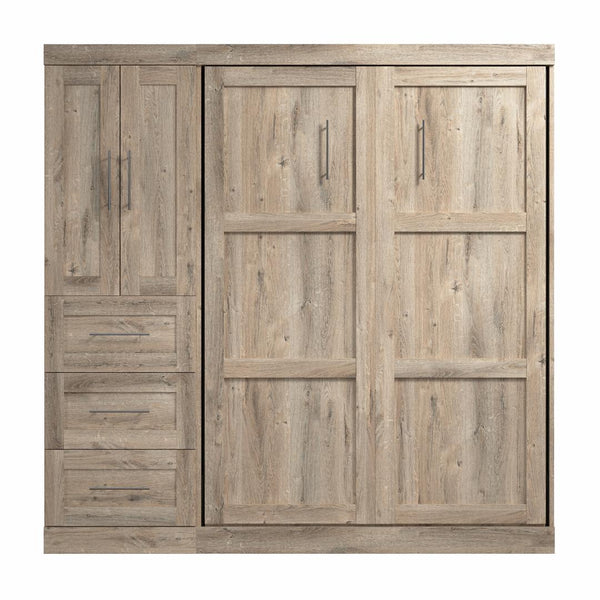 Full Murphy Bed with Closet Organizer with Drawers (84W)