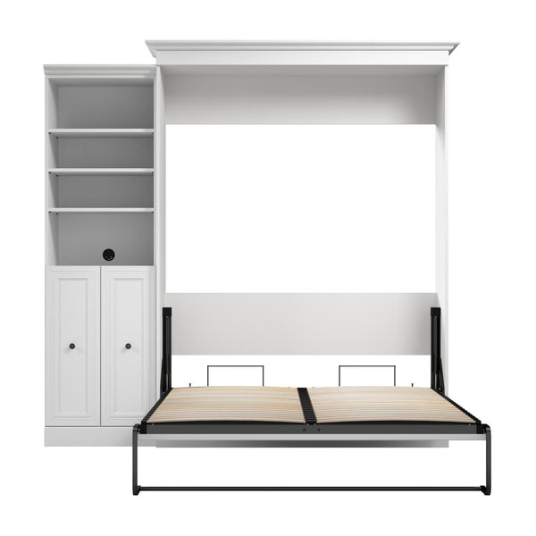 Queen Murphy Bed and Closet Organizer with Doors (92W)