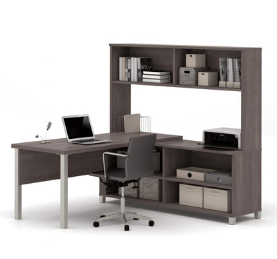 L-Shaped Desk with Hutch