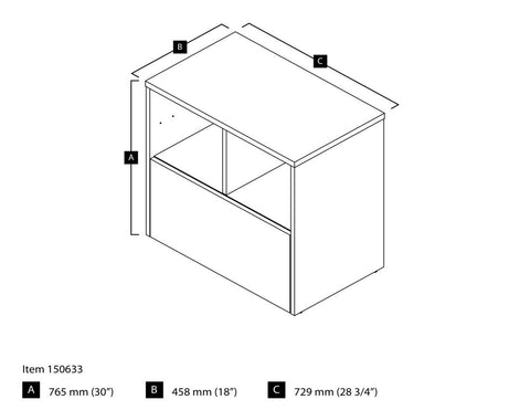 Lateral File Cabinet with 1 Drawer