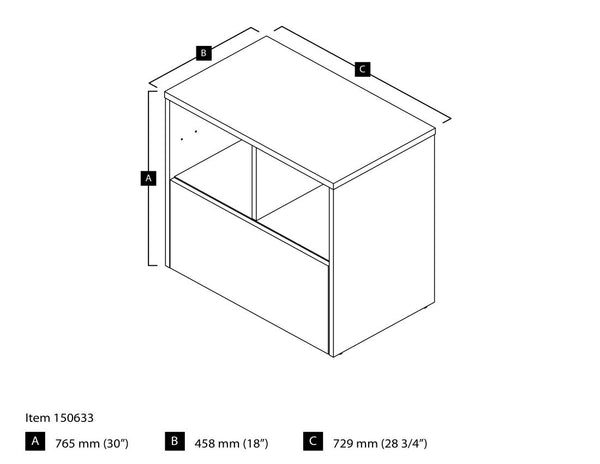 Lateral File Cabinet with 1 Drawer