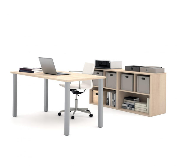 Table Desk and Two Low Storage Units