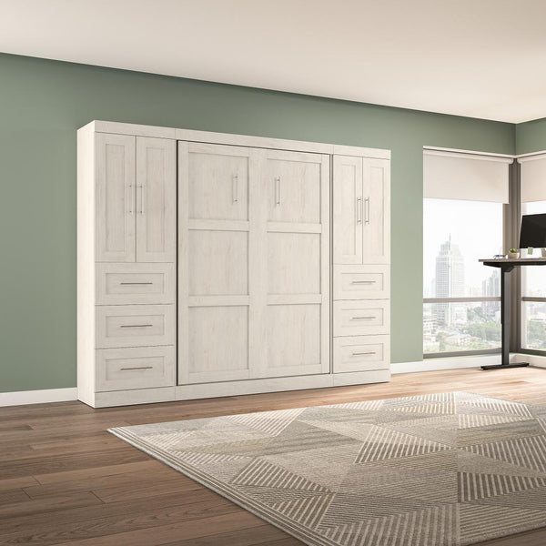 Full Murphy Bed with Closet Storage Cabinets (109W)