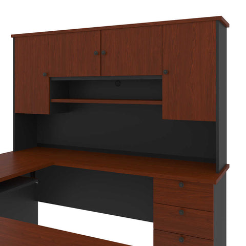 71W U or L-Shaped Executive Desk with Pedestal and Hutch
