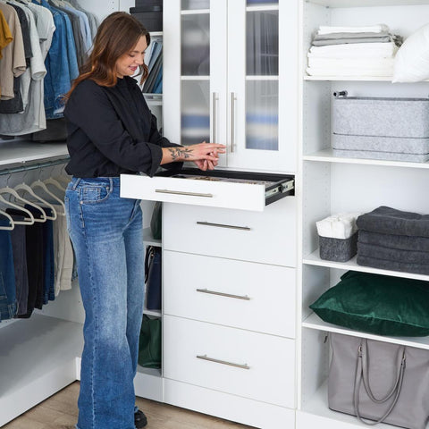 Modular Drawers (4) Set, Slab Style, 36W x 25D