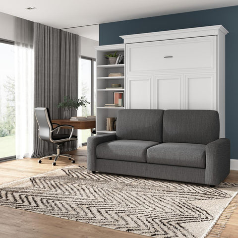 Queen Murphy Bed with Sofa and Closet Organizer (97W)