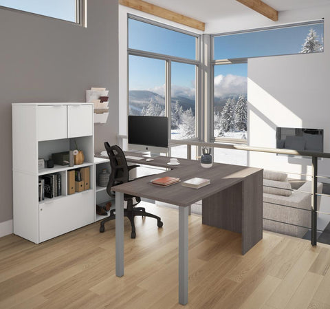 61W U-Shaped Executive Desk with Hutch