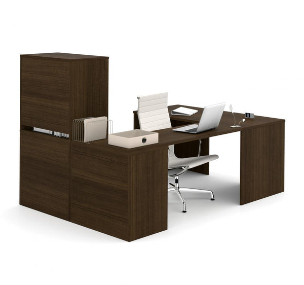 U-Shaped Executive Desk with Hutch