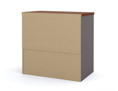 72W L-Shaped Desk with Lateral File Cabinet