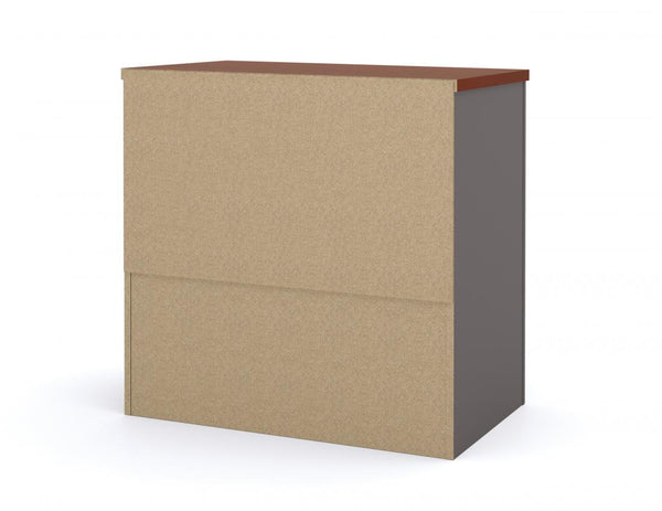 72W L-Shaped Desk with Lateral File Cabinet