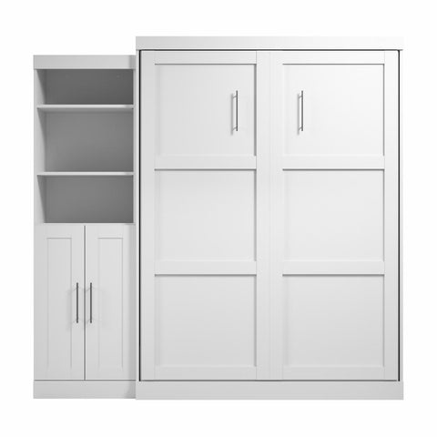 Queen Murphy Bed and Closet Organizer with Doors (90W)