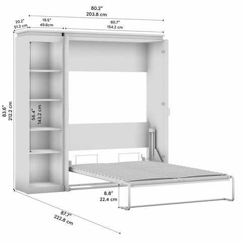Full Murphy Bed with Shelves (81W)