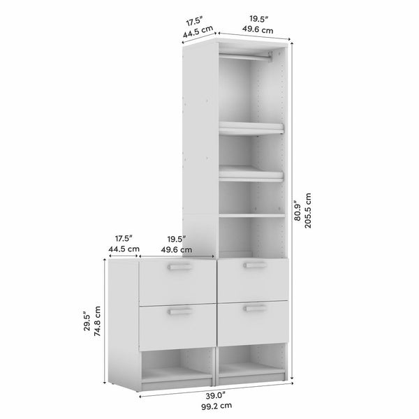 40W Closet Organizer with Nightstand