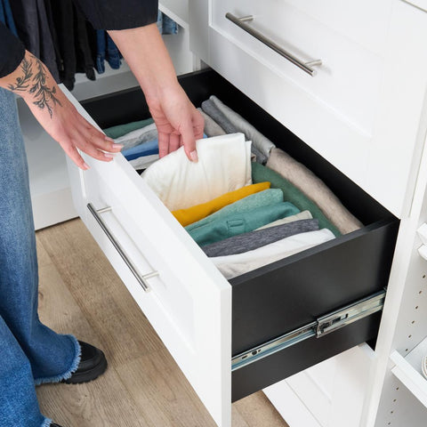 Modular Drawers (4) Set, Shaker Style, 36W x 25D