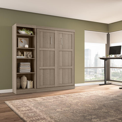 Full Murphy Bed with Shelving Unit (84W)