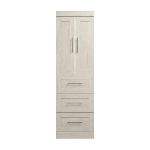 Contemporary Closet System with Drawers, 25W x 19D