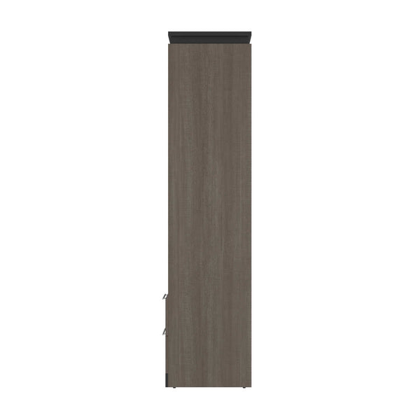 Queen Murphy Bed and 2 Shelving Units with Drawers (125W)