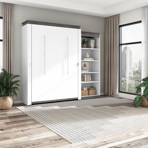 Queen Murphy Bed with Shelves (97W)