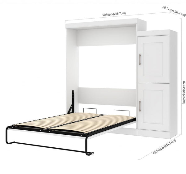 Queen Murphy Bed and 1 Storage Unit (90”)