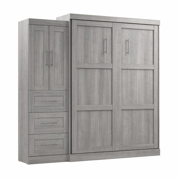 Queen Murphy Bed with Closet Storage Cabinet (89W)