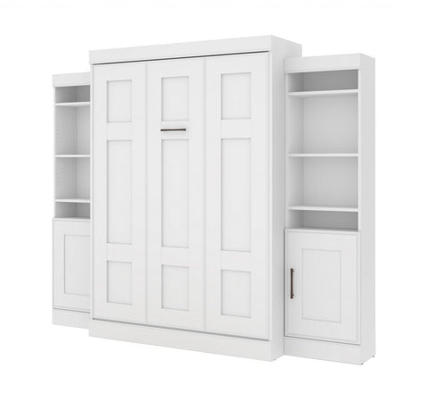 Full Murphy Bed with Mattress and 2 Storage Units (102W)