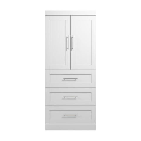 Contemporary Closet System with Drawers, 36W x 19D