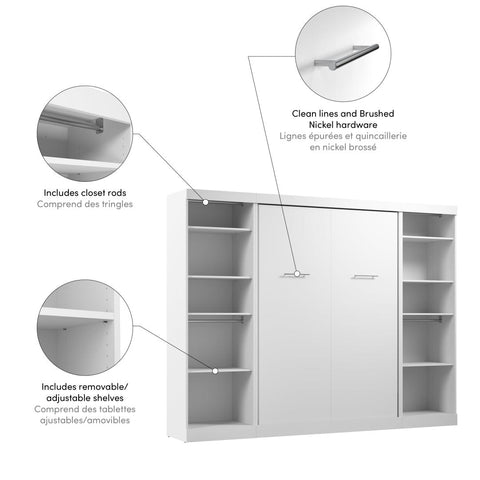 Full Murphy Bed and 2 Closet Organizers (109W)