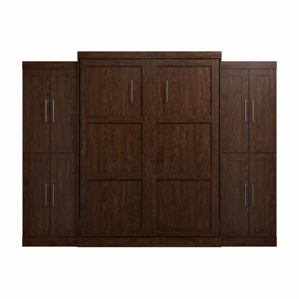 Queen Murphy Bed with Storage Cabinets (115W)